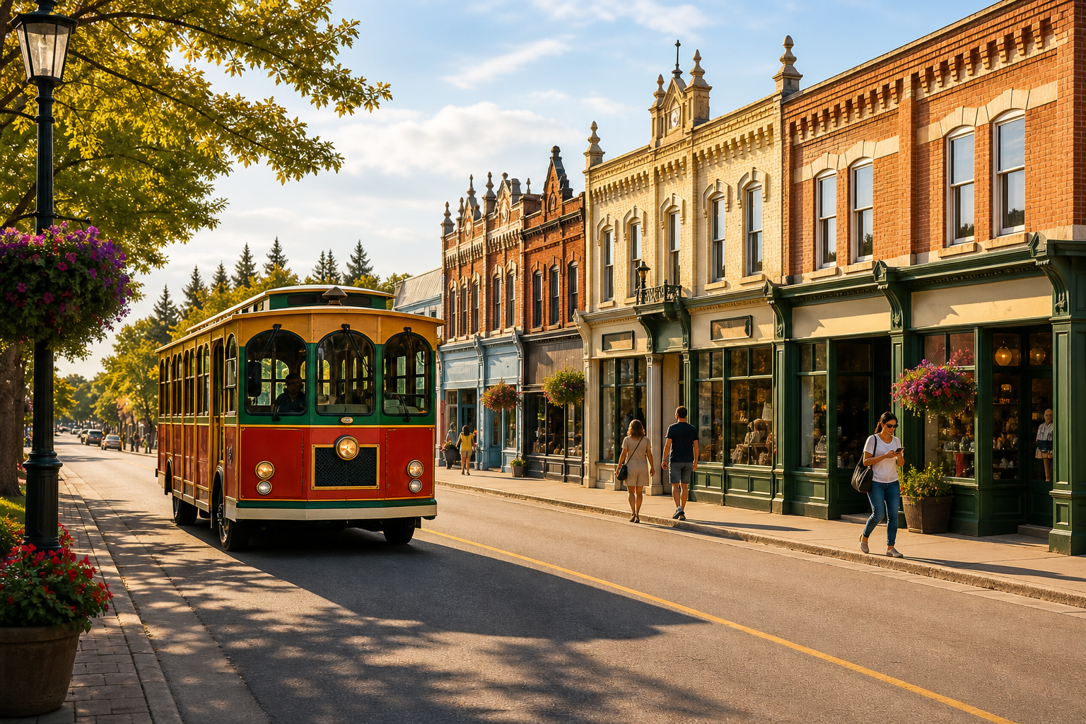 Downtown Port Perry during tourist season