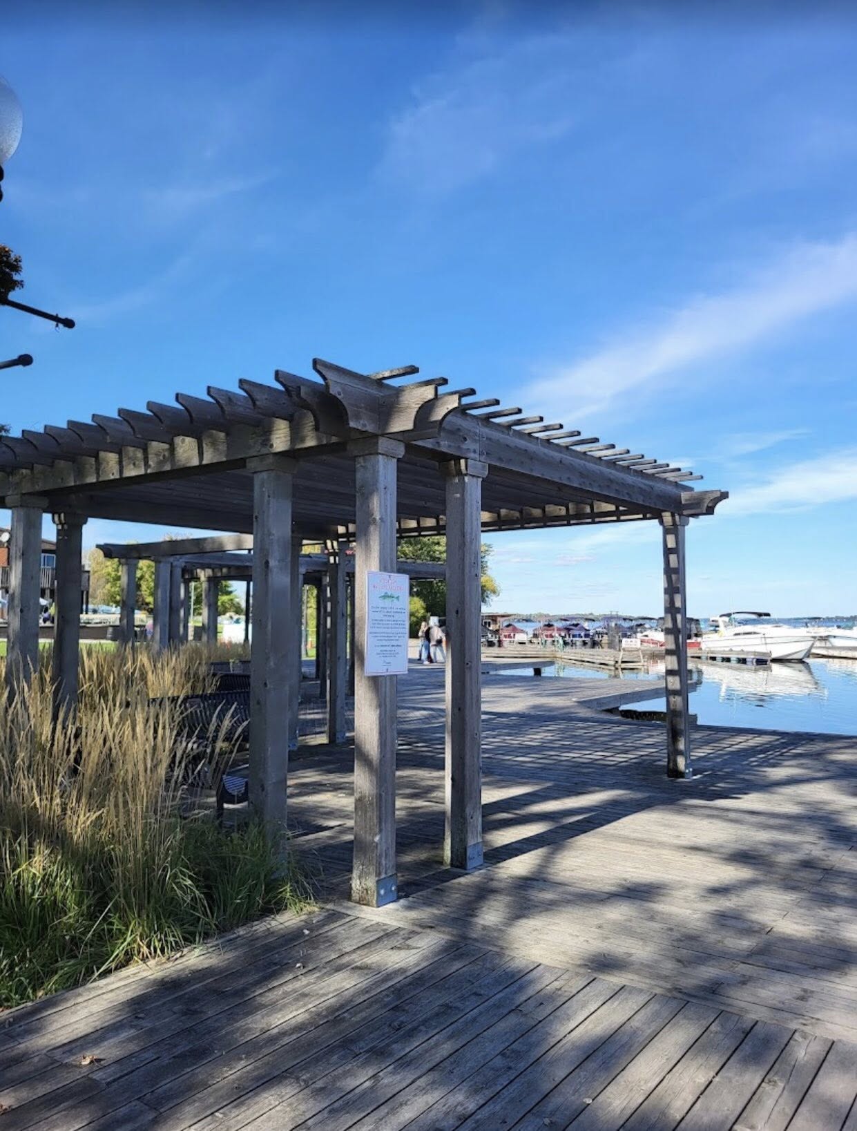 Port Perry waterfront boardwalk pergola